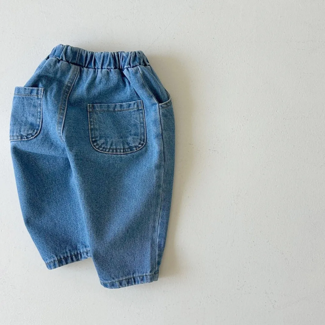 Girls & Boys Denim Pants - Dark