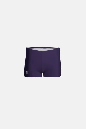 Girls Navy Lycra Shorts - High Waisted