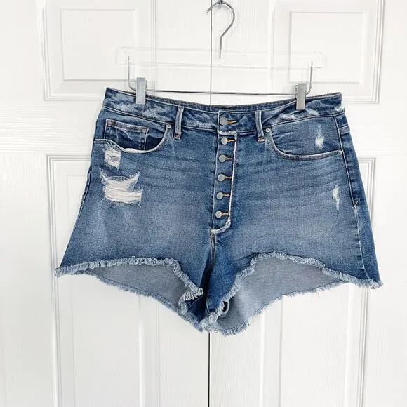 Good American High Rise Cut Off Shorts