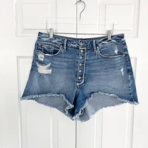 Good American High Rise Cut Off Shorts