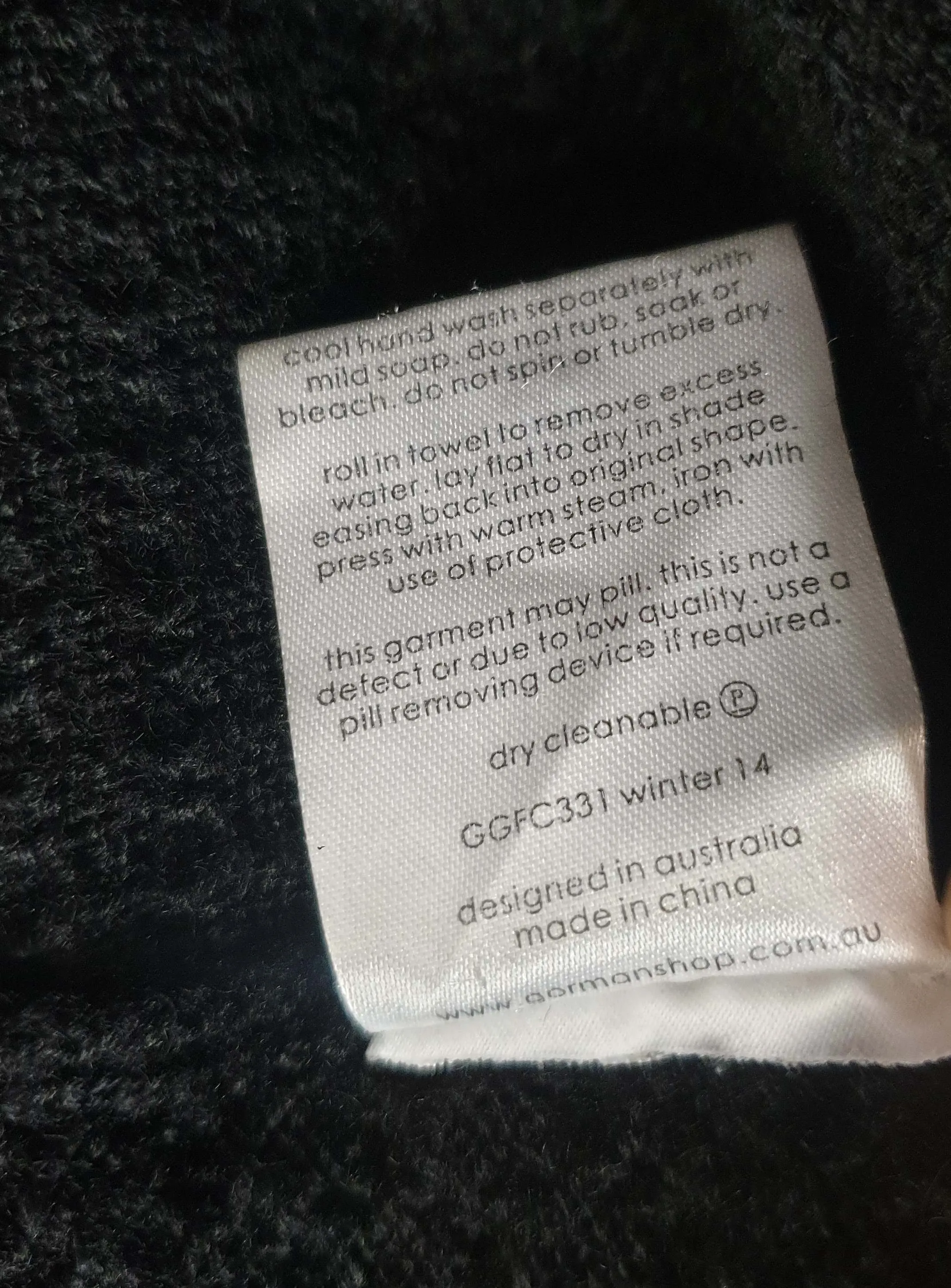 Gorman black wool mix textured knit cardigan size 12