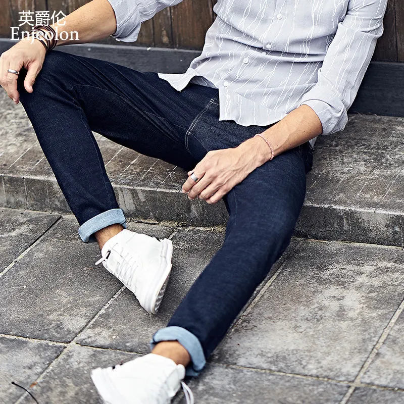 'Grease' Solid Regular Fit Denim Jeans
