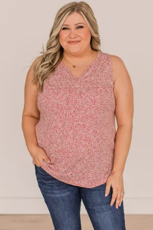 Greater Than This Floral Tank Top- Marsala