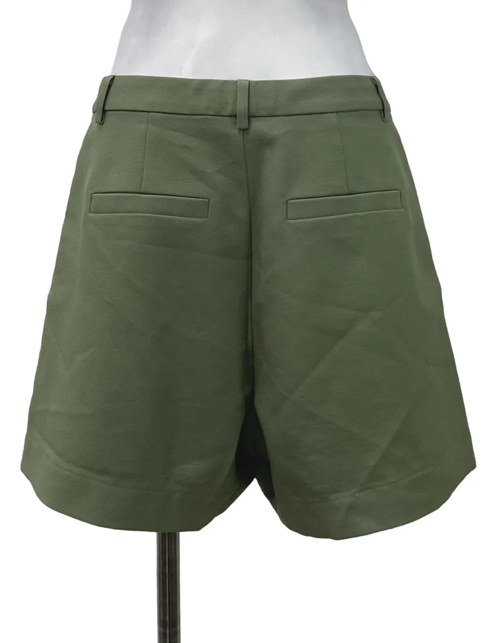 Green Pleated High Waisted Shorts LB