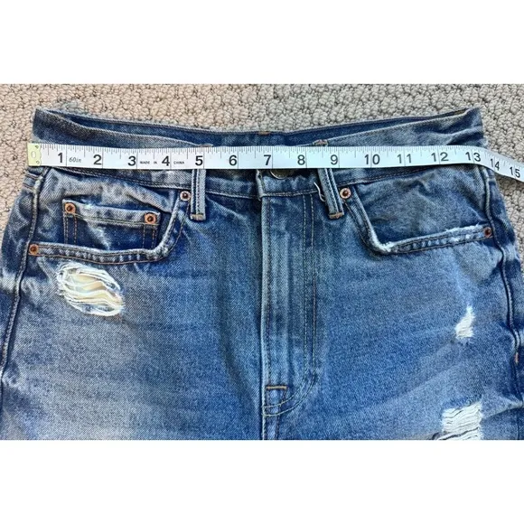GRLFRND Beverly Slim Fit Bermuda Jean Shorts Revolve Size 26 Distressed Jorts