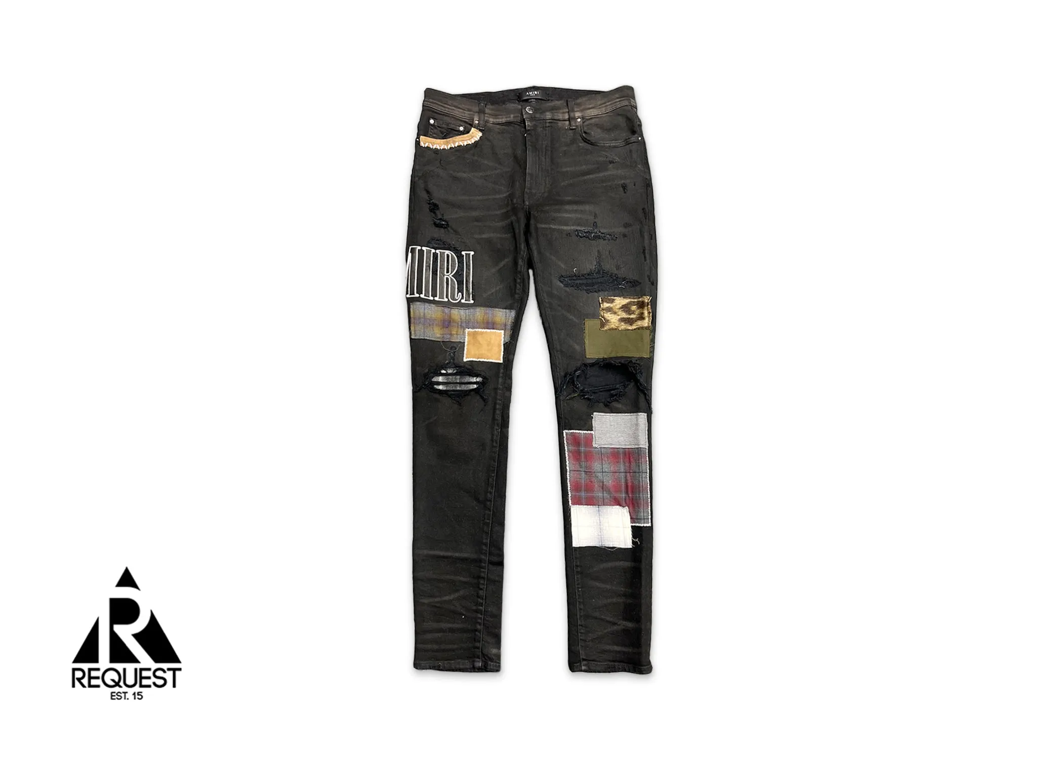 Grunge Patch Jeans "Black"