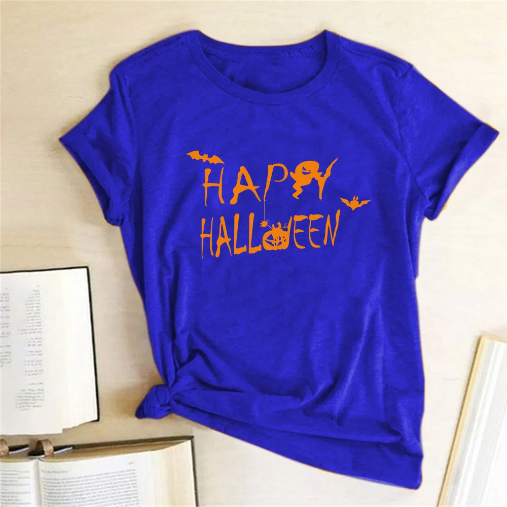 Happy Halloween Printed T-shirt 2-Piece Set B