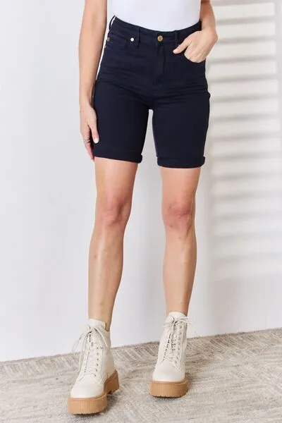 Hazel Blues® |  Judy Blue High Waist Tummy Control Bermuda Shorts