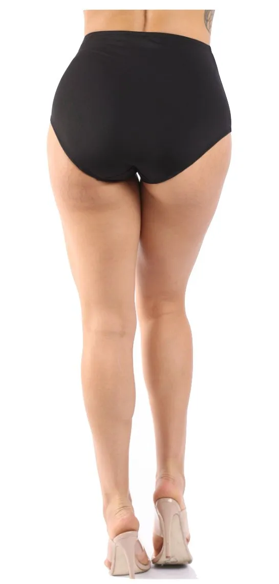 High Waisted Booty Shorts Black