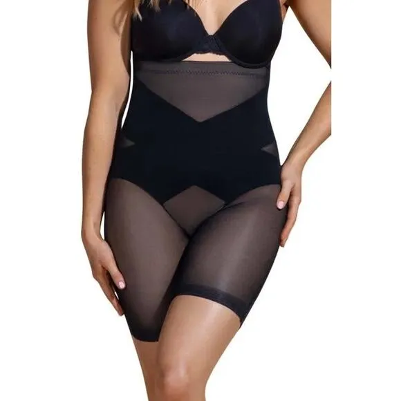 Honeylove SuperPower Runway Black High Waisted Shapewear Shorts Plus Size 2X