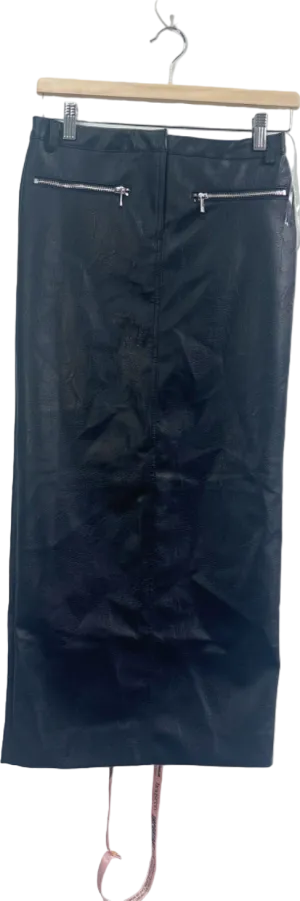House Of CB Black Tania Faux Leather Pencil Skirt Size S