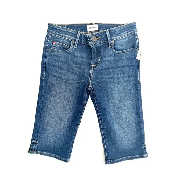 Hudson Jeans Blue Jean Shorts Women's Viceroy Bermuda Shorts Sz 25 $145 NWT