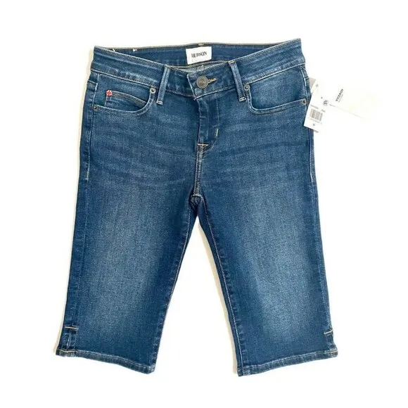 Hudson Jeans Blue Jean Shorts Women's Viceroy Bermuda Shorts Sz 25 $145 NWT