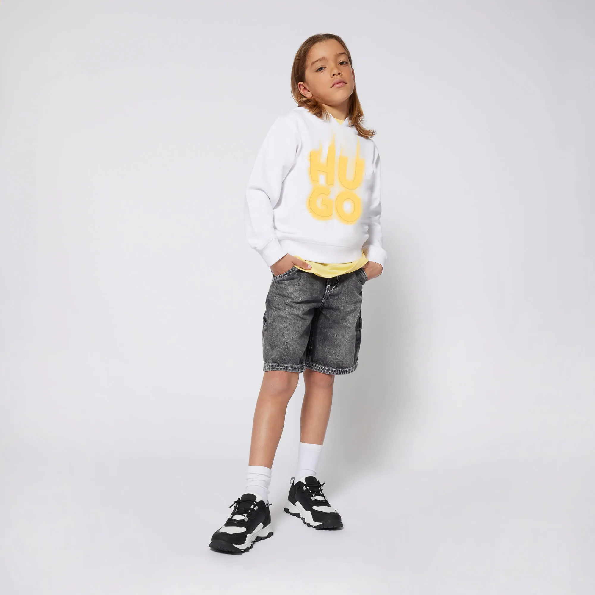 Hugo Dark Grey Jean Shorts