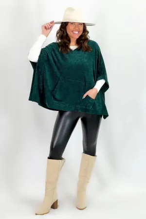Hunter Green Oversized Hoodie Top *Final Sale*