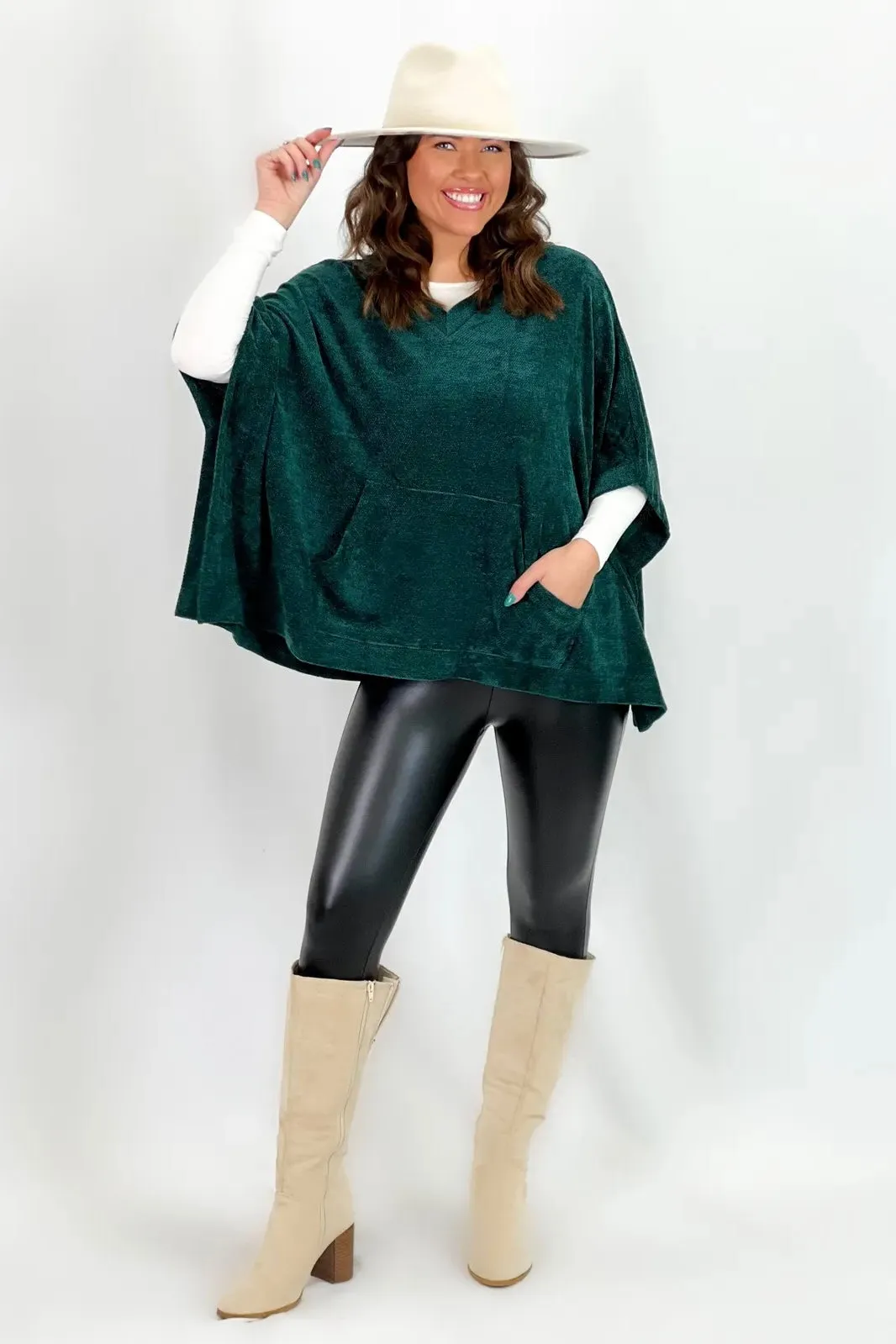 Hunter Green Oversized Hoodie Top *Final Sale*