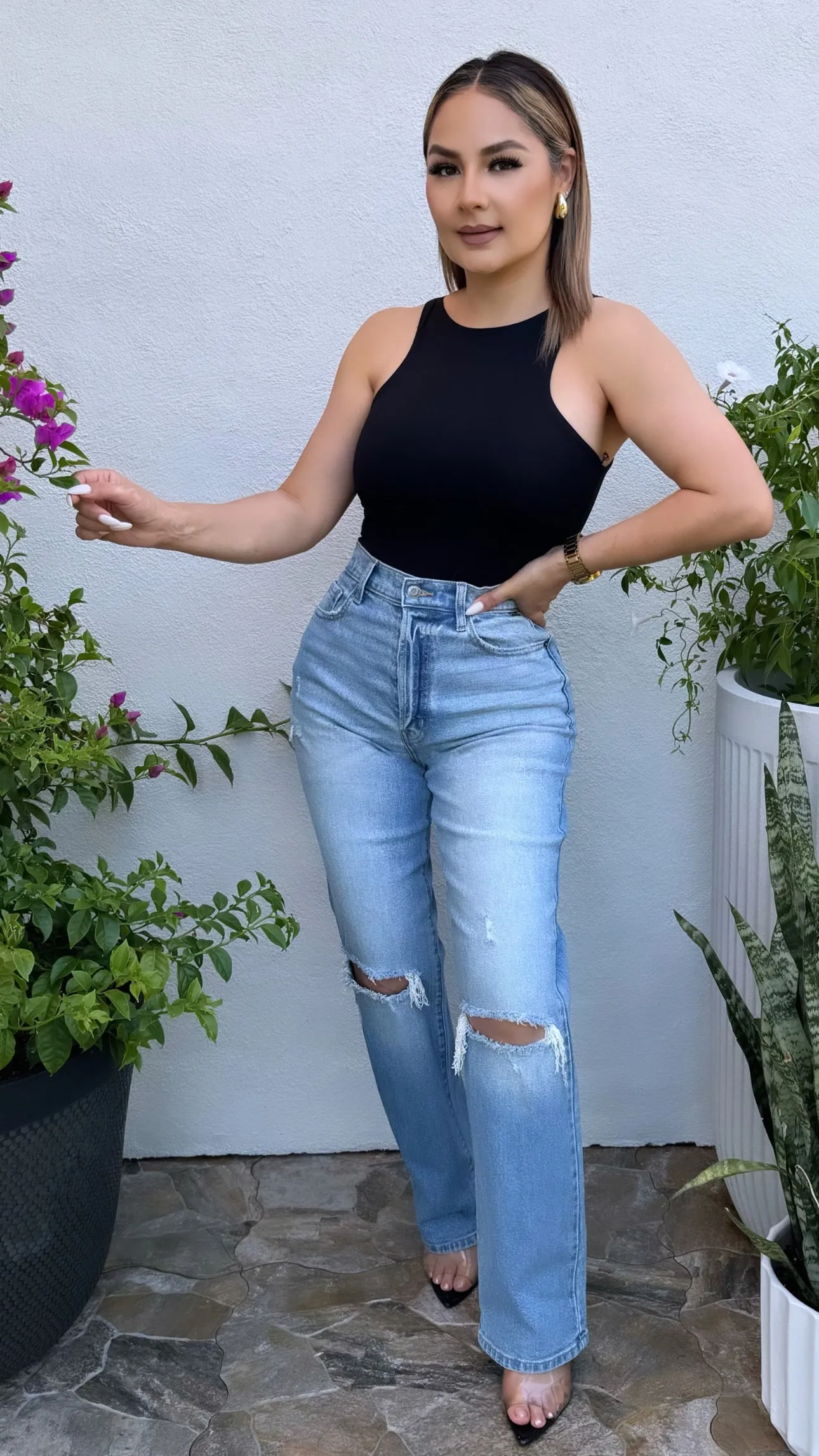 IRIS BLACK BODYSUIT
