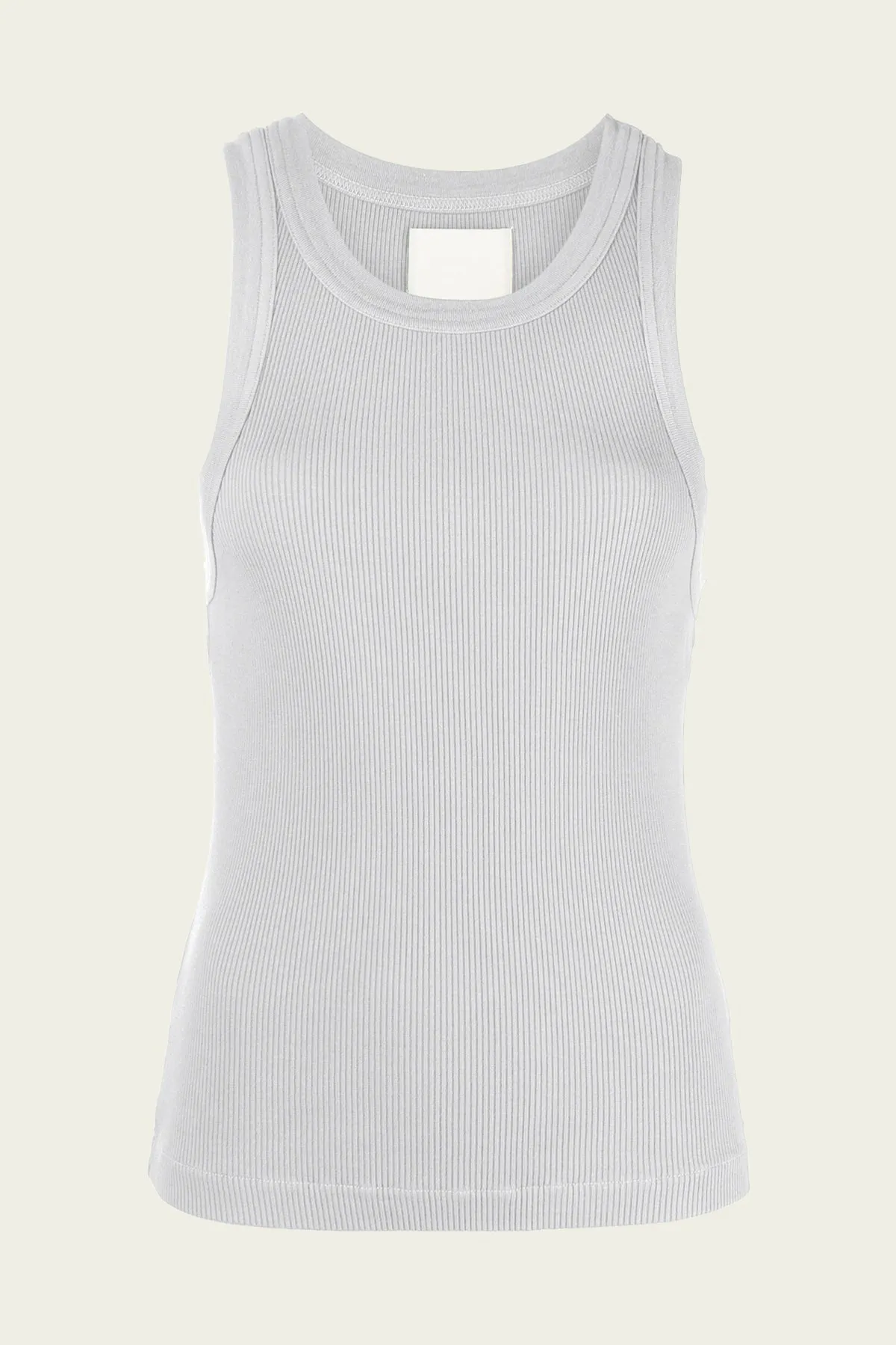 Isabel Rib Tank in Heather Grey