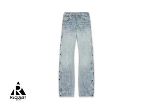 Jacquard Snap Off Denim "Stone Indigo"