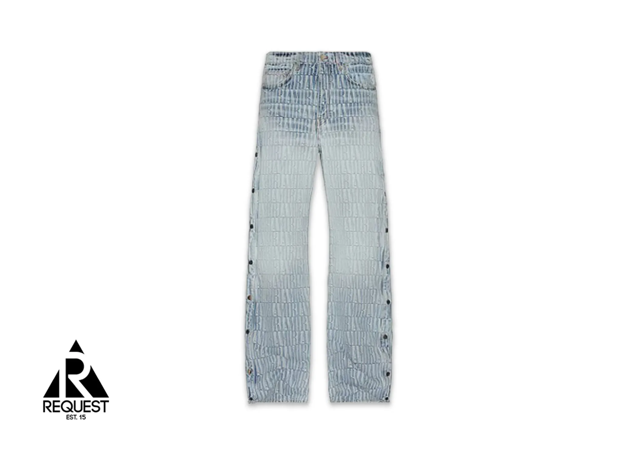 Jacquard Snap Off Denim "Stone Indigo"