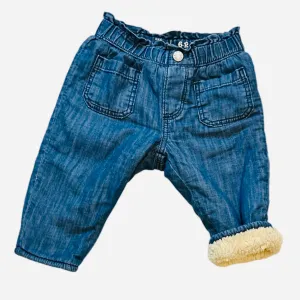 Jeans with Fluffy Lining, 6-12m // Gap