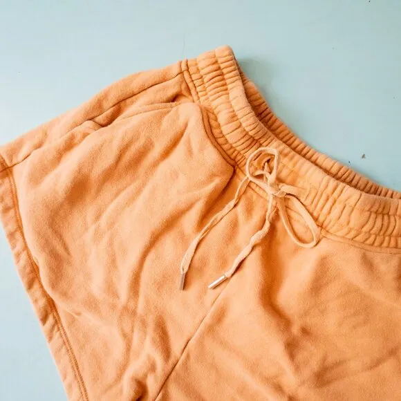 Jonathon Simkhai Evie Camel Tan High Rise Sweat Shorts Size Medium