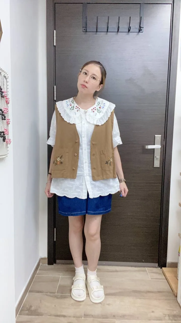 K040 寬腳牛仔短褲