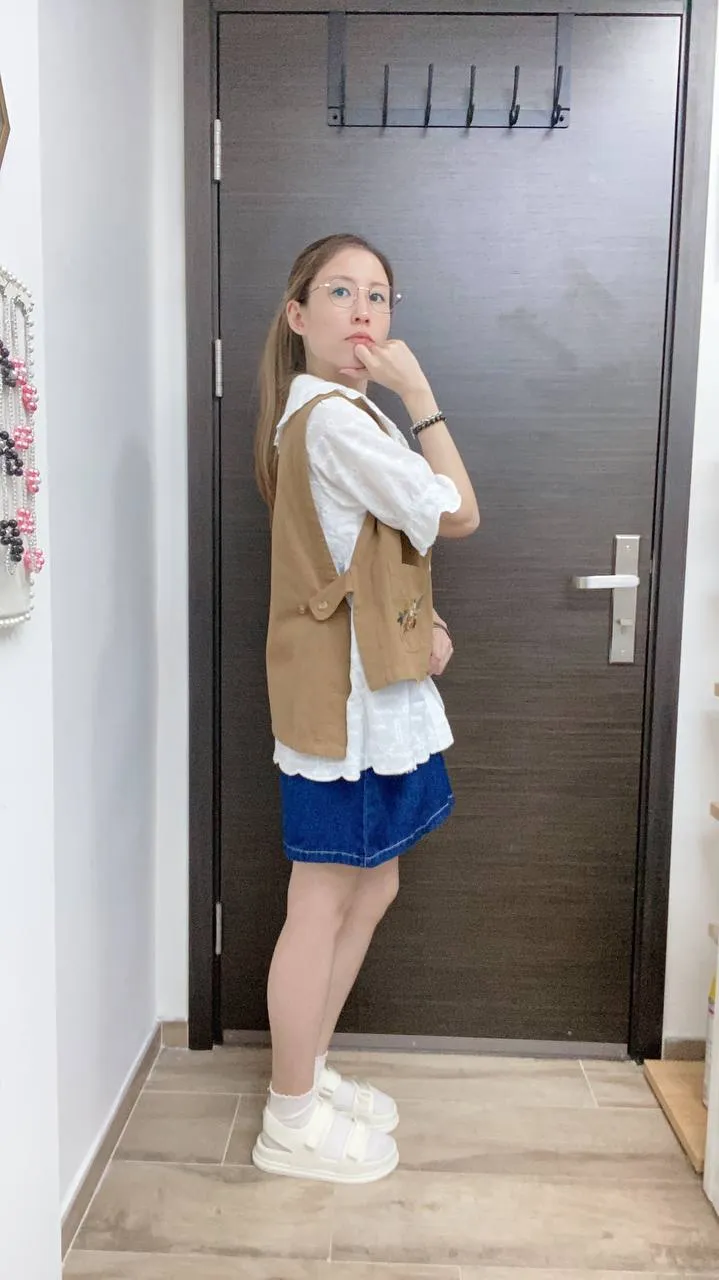K040 寬腳牛仔短褲
