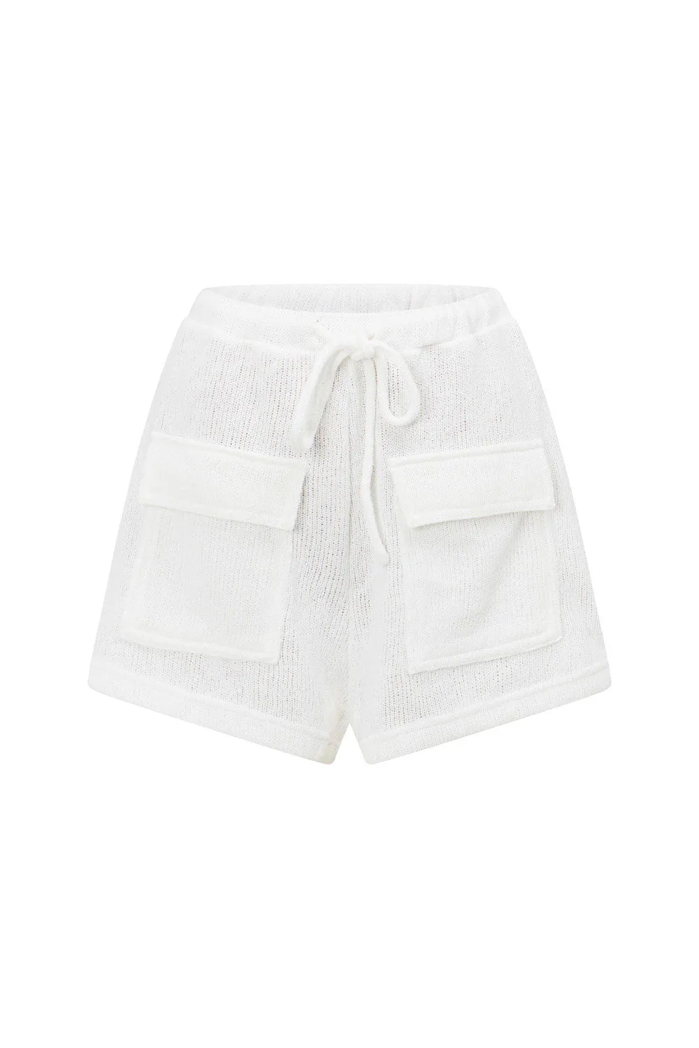 Kase Shorts - White Knit