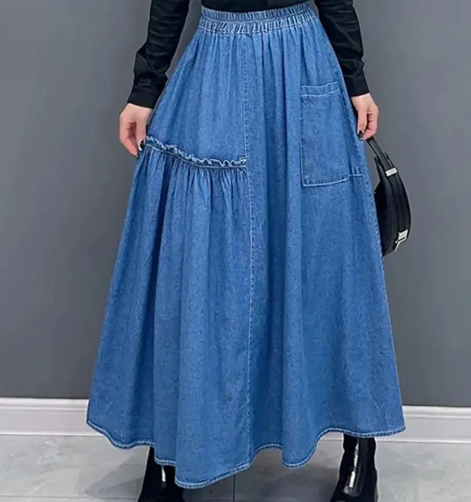 Kelly A-Line Denim Skirt