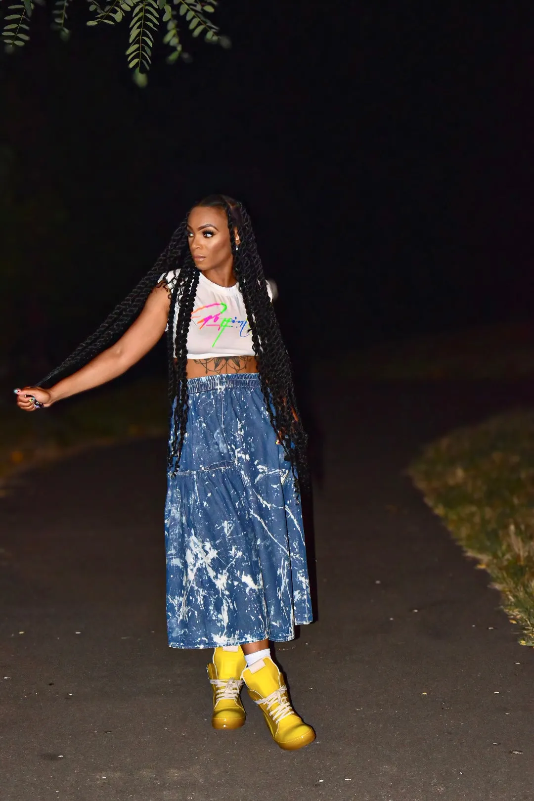 Kelly A-Line Denim Skirt
