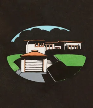 KEN PRICE "HOUSE" PAINTING, 1990