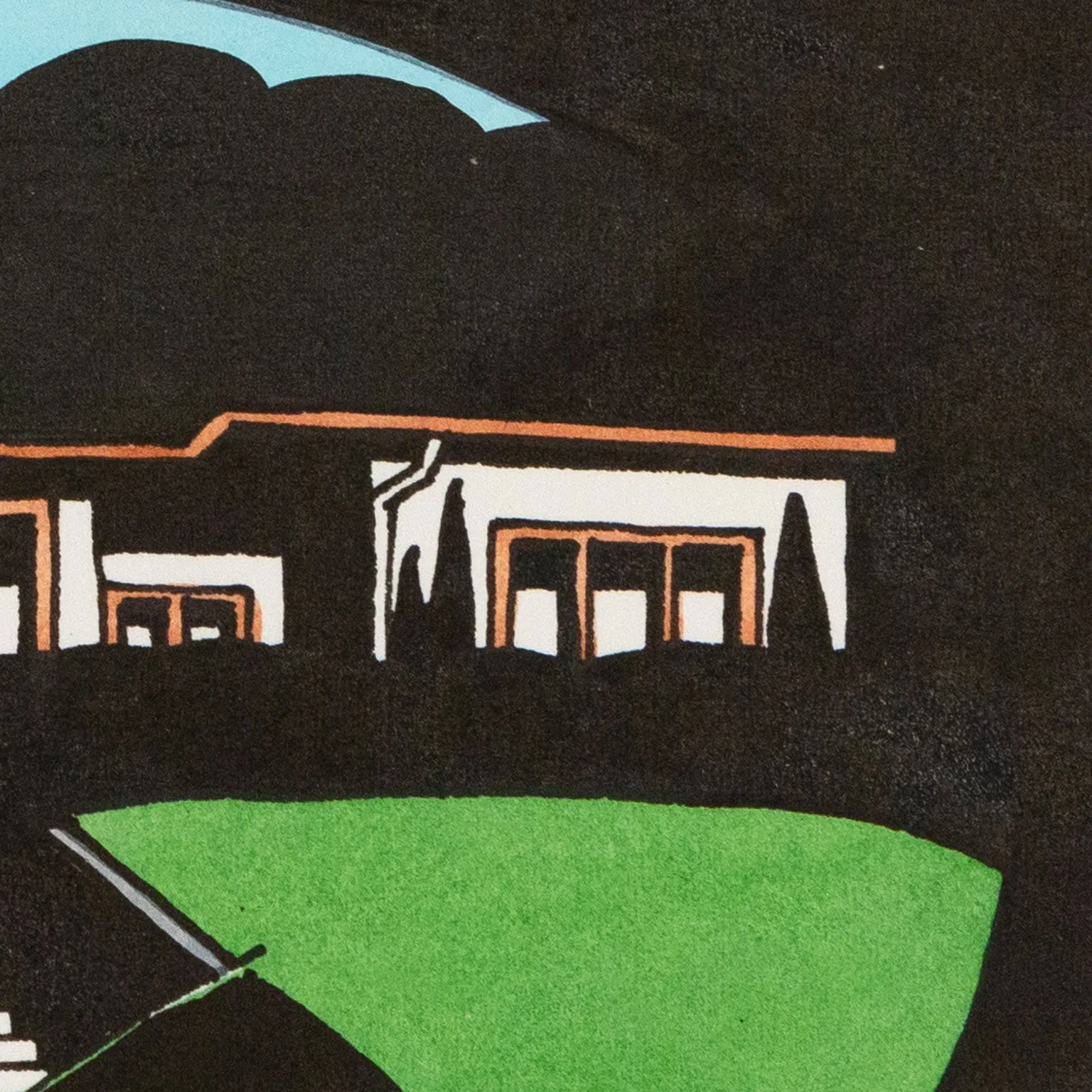 KEN PRICE "HOUSE" PAINTING, 1990