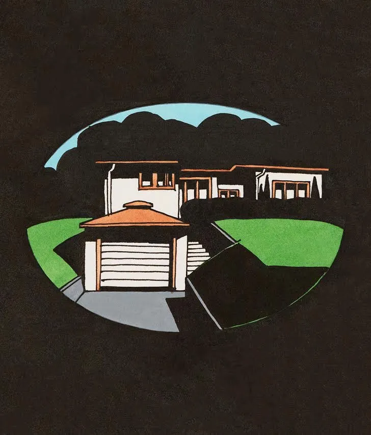 KEN PRICE "HOUSE" PAINTING, 1990