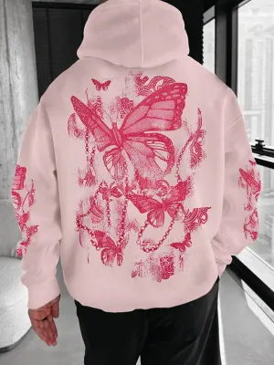 Knitted Fashion Graphic Print Hoodie