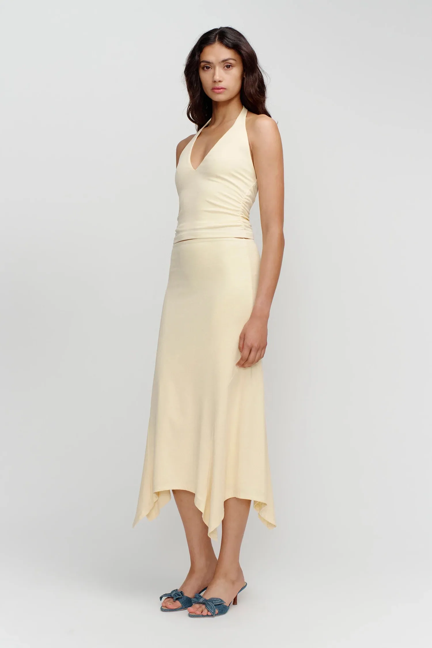 KYAH HALTER TOP BUTTER