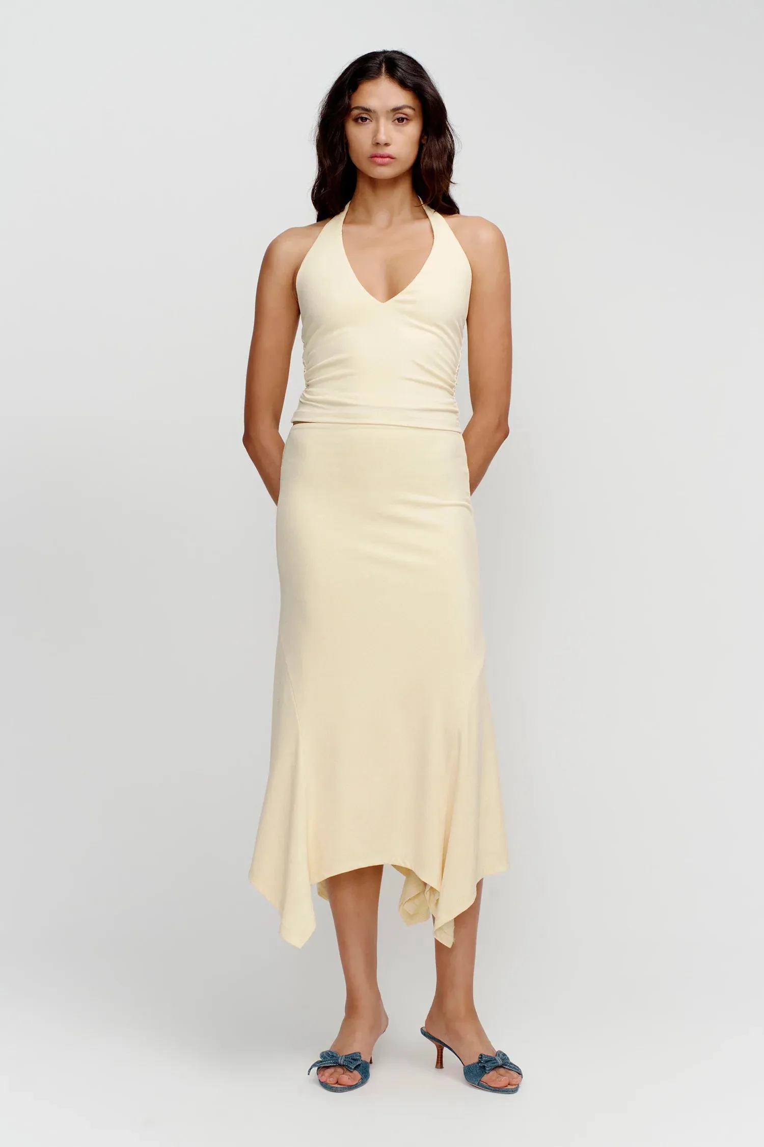 KYAH HALTER TOP BUTTER