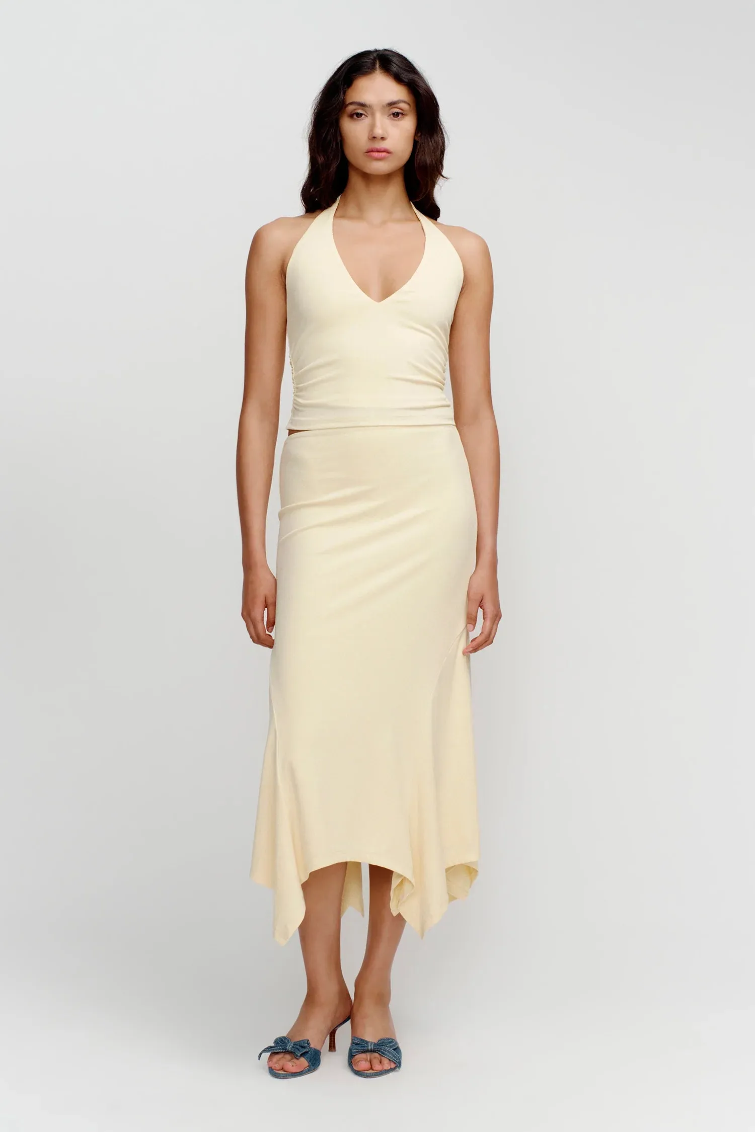 KYAH HALTER TOP BUTTER