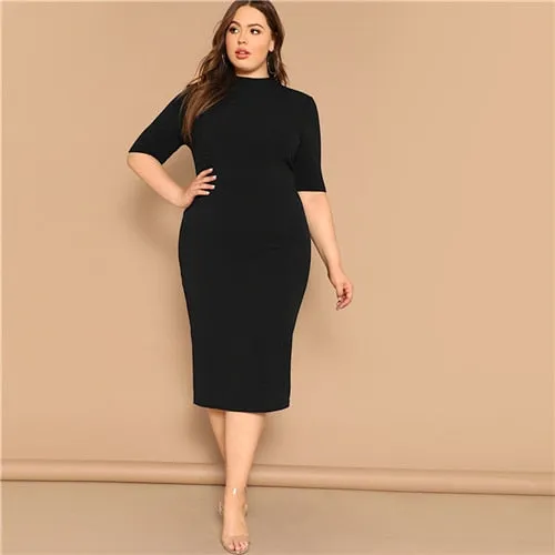 Ladies Black Pencil Dress