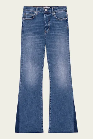 Le Easy Flare Raw Fray Outseam Insert in Mermaid