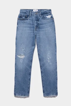 Le Pixie Slouch Biodegradable Jean in Bluejay Rips