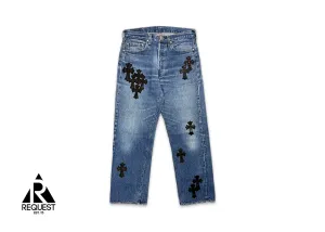 Levi's 501 Indigo Denim "Black Alligator Crosses"
