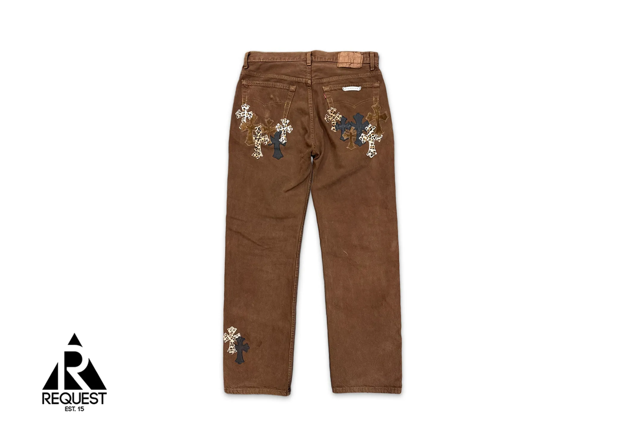 Levi's Brown Denim "Brown Black & Leopard Crosses"