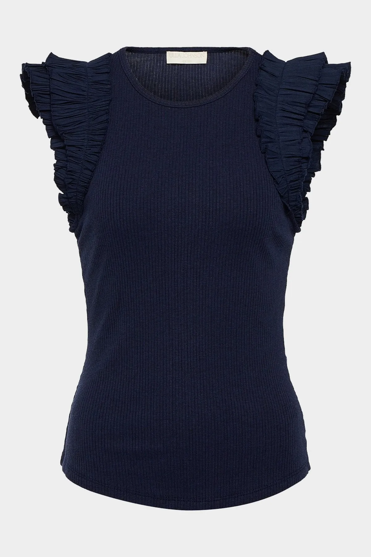 Lilo Ribbed Knit Tank Top in Midnight