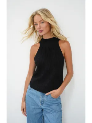 LNA Lottie Sweater Tank in Black