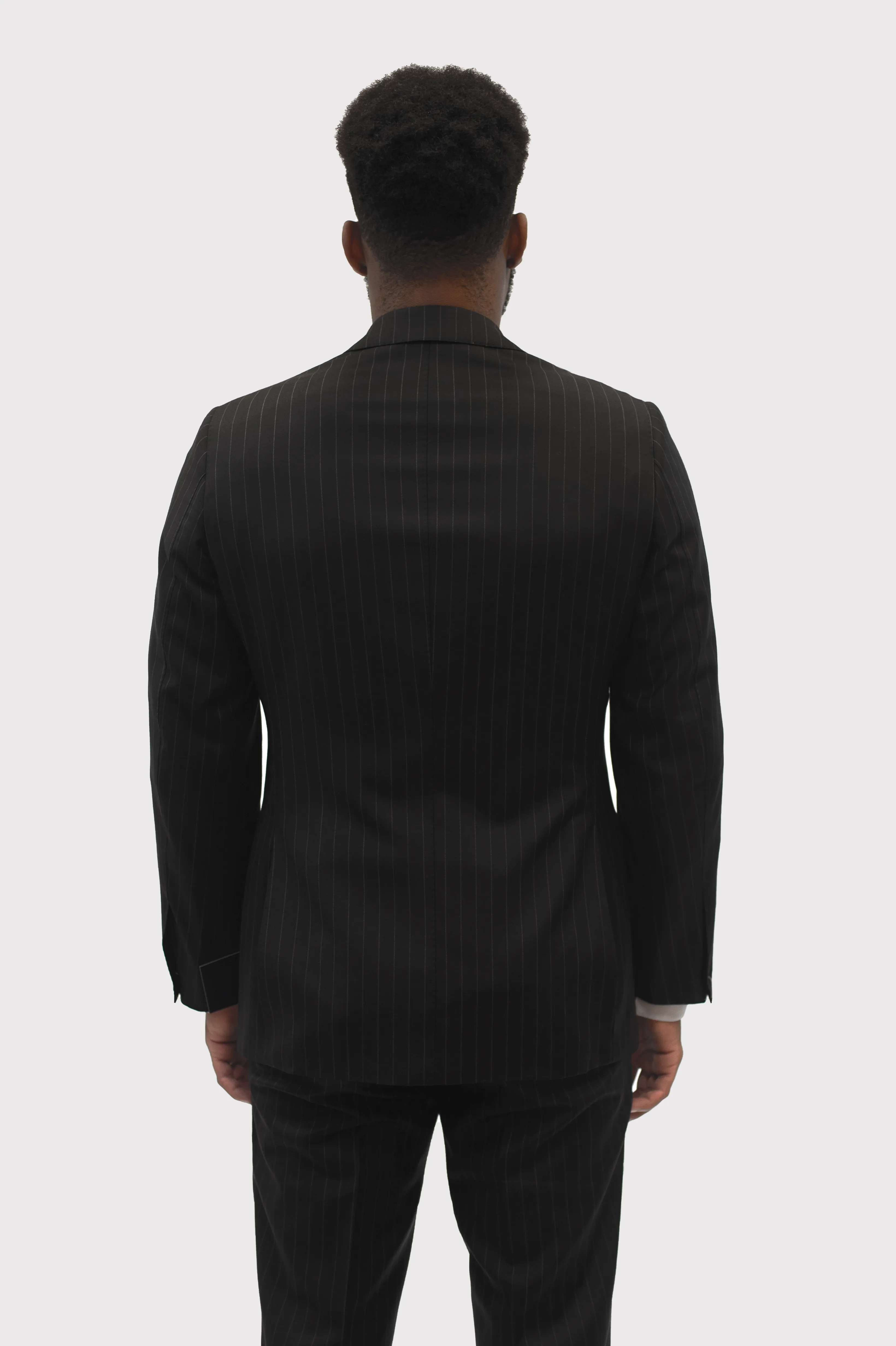 Loro Piana Black Pencil Stripe Suit