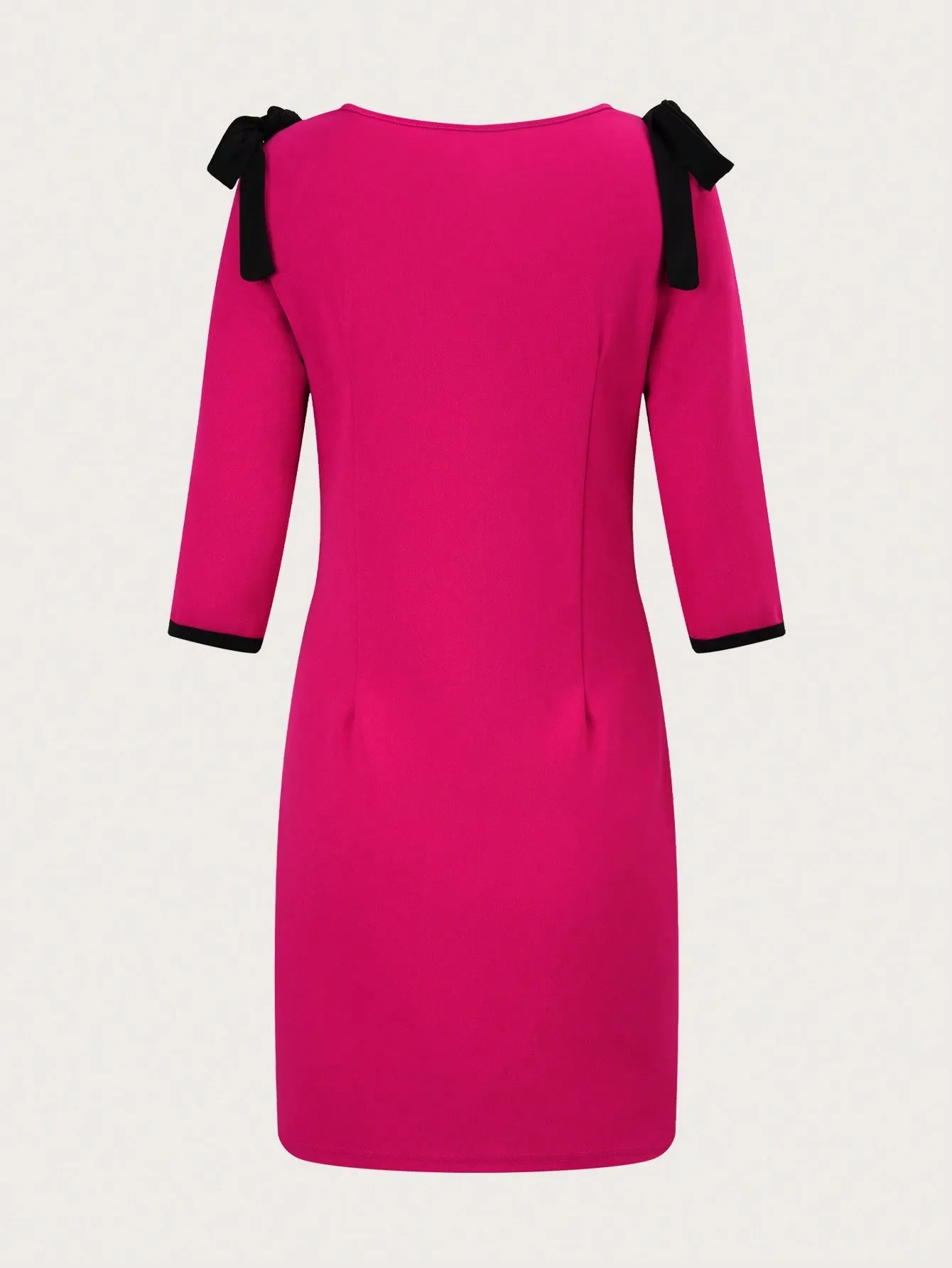 LUNE Women's Contrast Trim Cutout Dress