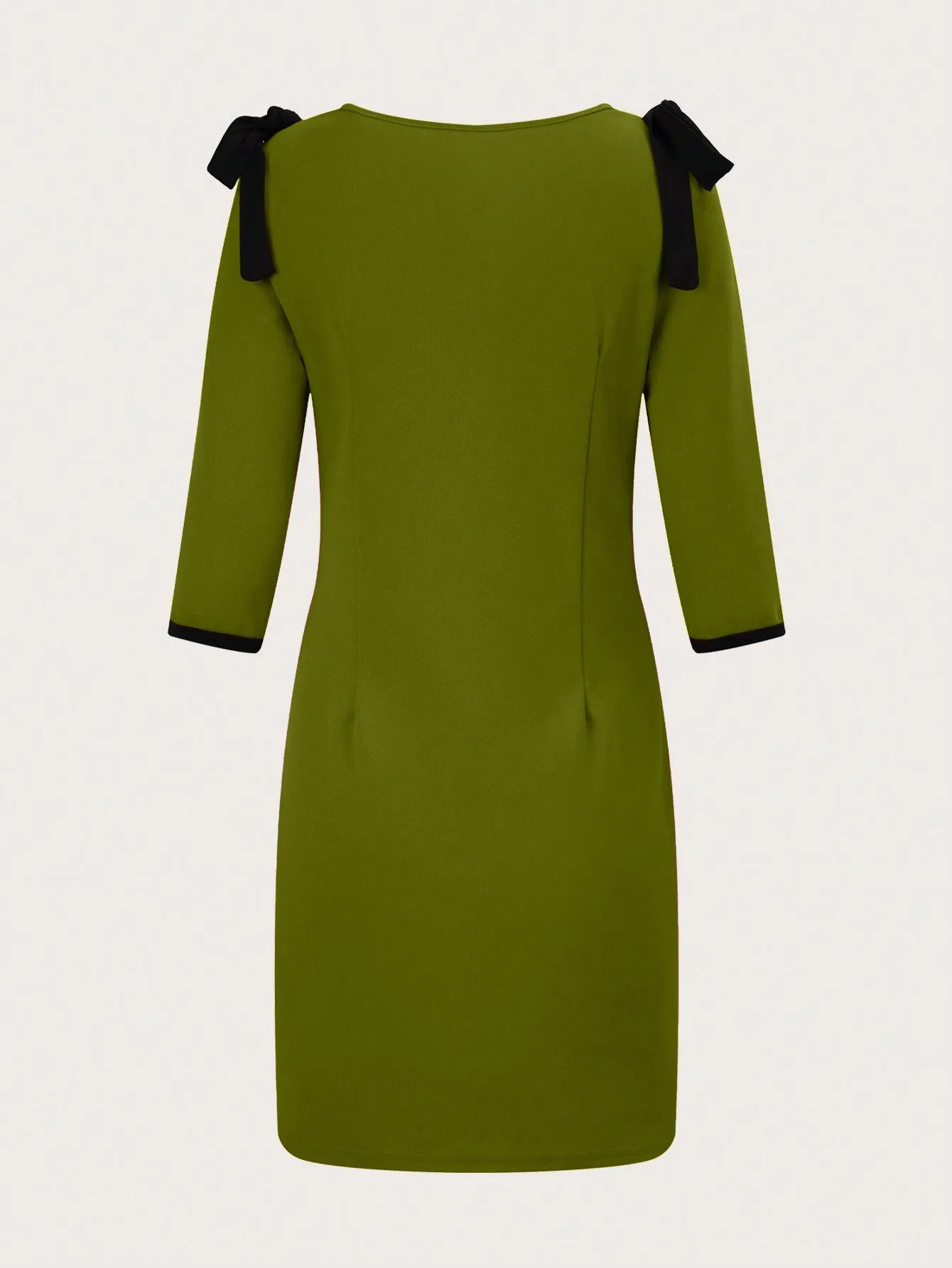 LUNE Women's Contrast Trim Cutout Dress