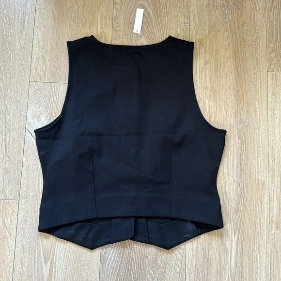 Madewell Cutaway Button-Front Vest in Ponte