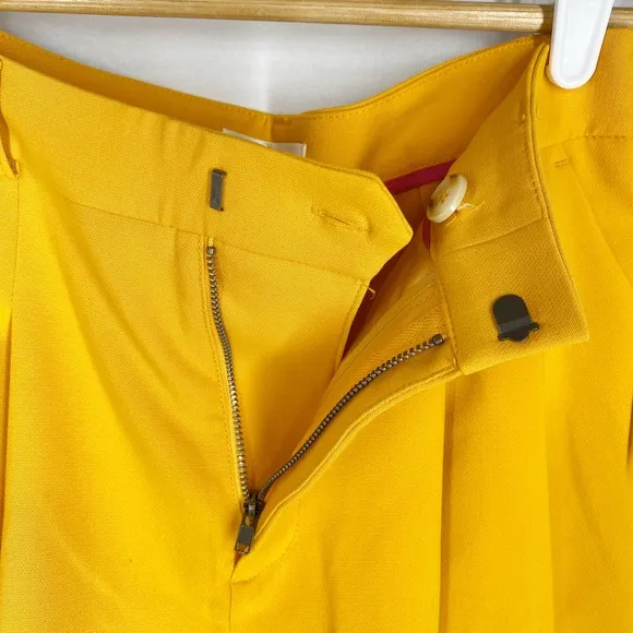Maeve Avery Pleated Shorts Mango Mojito Yellow Orange High Waisted NWT 0